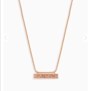Kendra Scott Rose Gold Bar Necklace